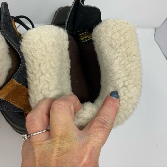 LaCrosse Rubber Leather Lace Up Winter Duck Boots Womens SZ 9 Sheepskin Liner - Picture 15 of 15